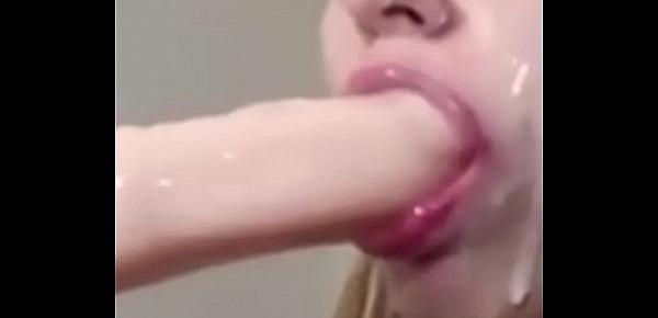  Sexy Cam Girls Swallows BIG O’ Dildo